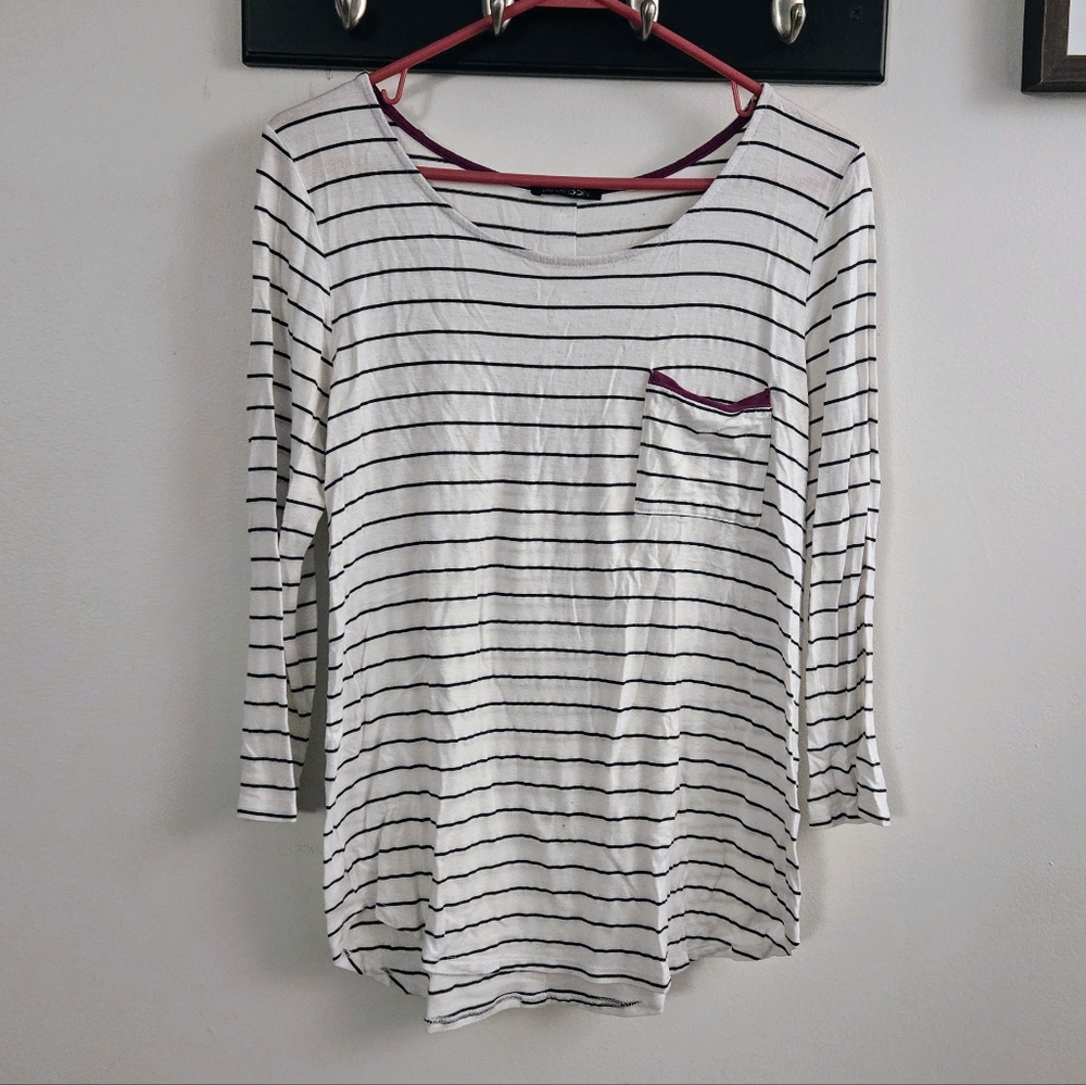 Striped Women's Top with Pocket